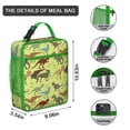 thumbnail image 3 of Dinosaur Insulated Lunch Box Teen Reusable Lunch Tote Bag with Side Pocket Lunchbox Picnic Travel, 3 of 6