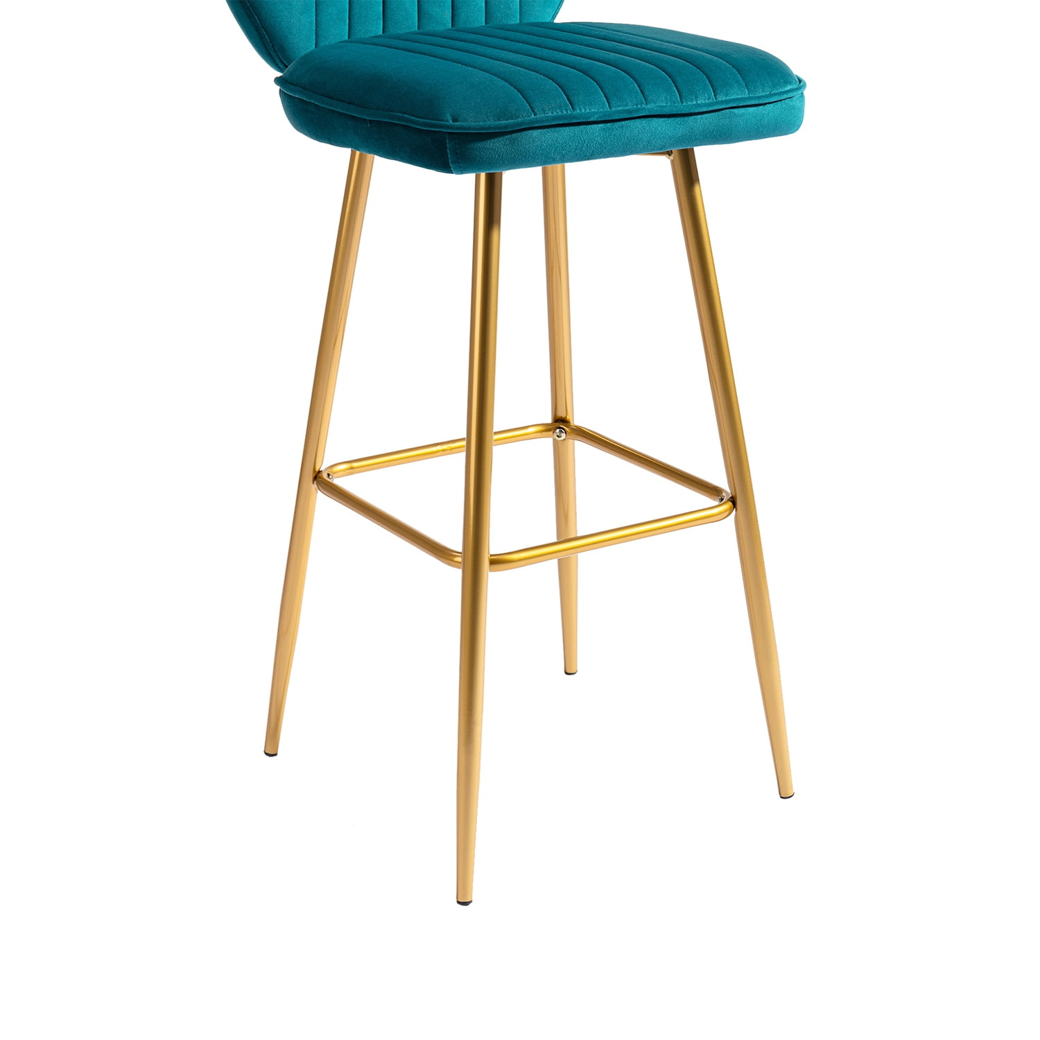 Kepooman Modern Design Bar Stools Set of 1 with Back for Bar Counter, Blue - Green Kepooman Modern Design Bar Stools Set of 1 with Back for Bar Counter, Blue - Green