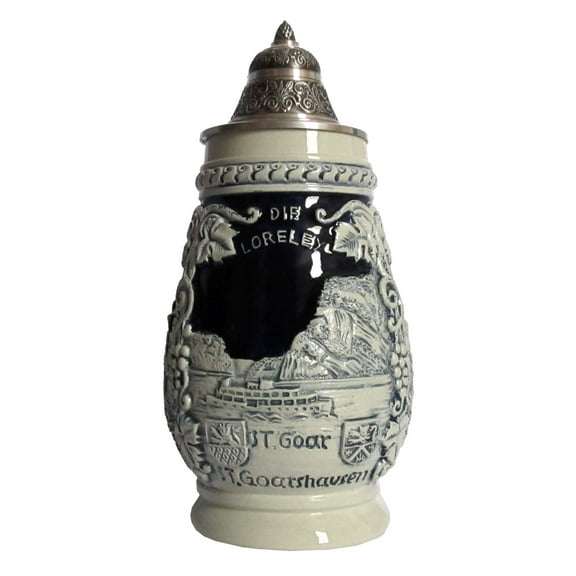 German Beer Stein Loreley Stein 0.5 liter tankard, beer mug