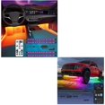 thumbnail image 1 of Wgthhk Exterior Car LED Lights, RGBIC Underglow Car Lights with Wgthhk Interior Car LED Lights with Remote and Control Box, Two-Line Design RGB Car Interior Light with 32 Colors Music Sync, 1 of 4