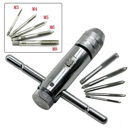 

Diameter 3mm-8mm Hand Screw Thread Hole Metric Plug Straight Flute Tap Tool Set