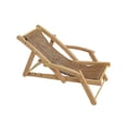 thumbnail image 4 of Mini silla reclinable para exteriores, adornos de diorama, paisaje, miniatura de madera, escala 1:12 marrón claro, 4 of 9