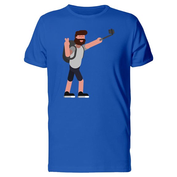 Happy Man Taking Selfie Tee Men's -Image by Shutterstock