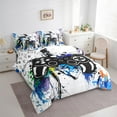 thumbnail image 3 of Manfei Gamer Gaming 7-Piece Twin Bedding Sets,Watercolor Splatter Ink Bedding Comforter Set,Cartoon Gamepad Sheet Sets For Kid Boy,Lightweight Room Decorative Reversible, 3 of 8