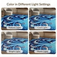 thumbnail image 7 of ODIKA 8'x10' Ultra-Soft Area Rug, Navy Animals Octopus Marine Creature Wave Border Tentacle Nautical None Washable, Bare feet friendly, Silk-Touch for Bedroom, Under Sectional, 7 of 7