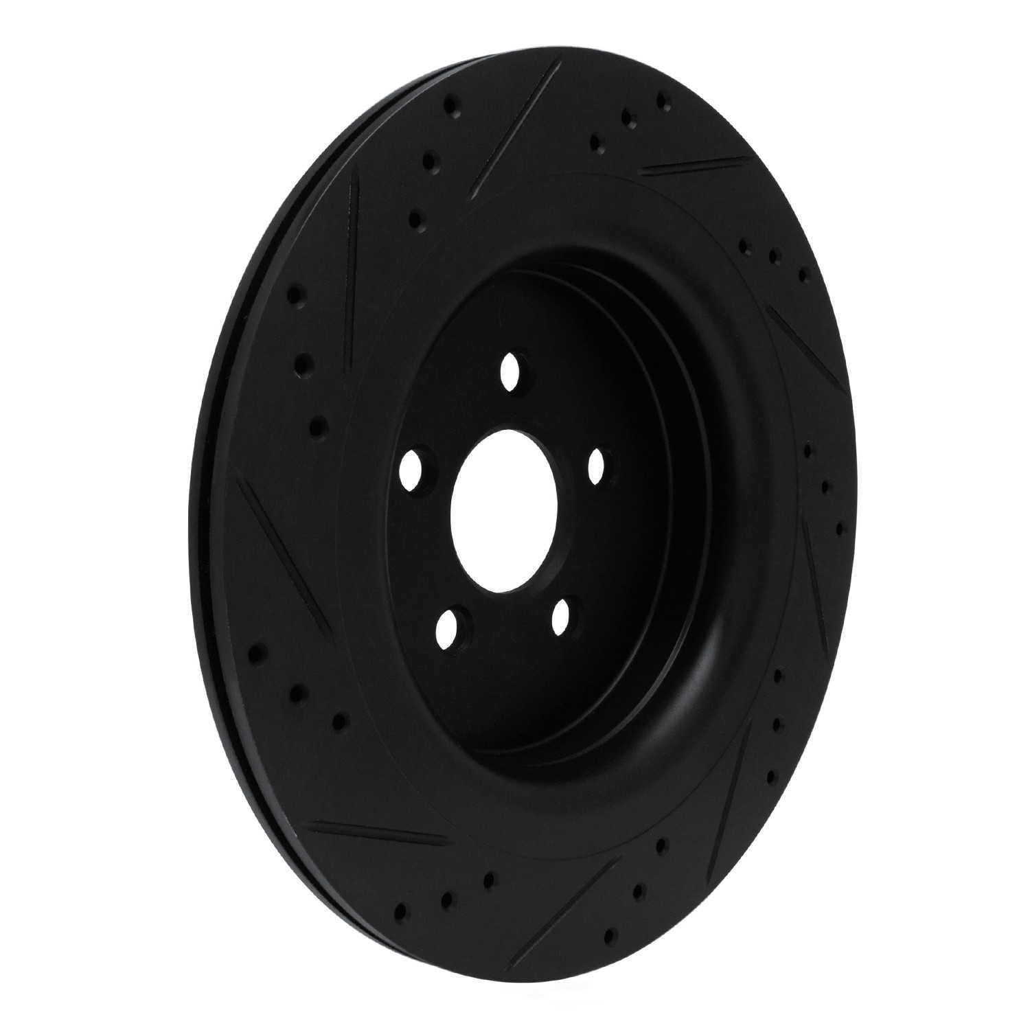 Dynamic Friction Company 633-55010R DFC Brake Rotor - Drilled And Slotted - Black