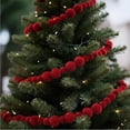 thumbnail image 3 of Flocked Velvet Ball Garland,Christmas Tree Hanging Ornaments with Plush Texture for Wreath,Mantel,Home Holiday Decor,6 ft, 3 of 5