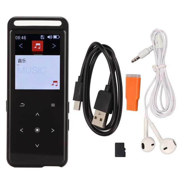 Reproductor de MP3 Bluetooth 5.0 HiFi Lossless Touch Control Recording Music Player con radio FM Libro electrónico 32 GB