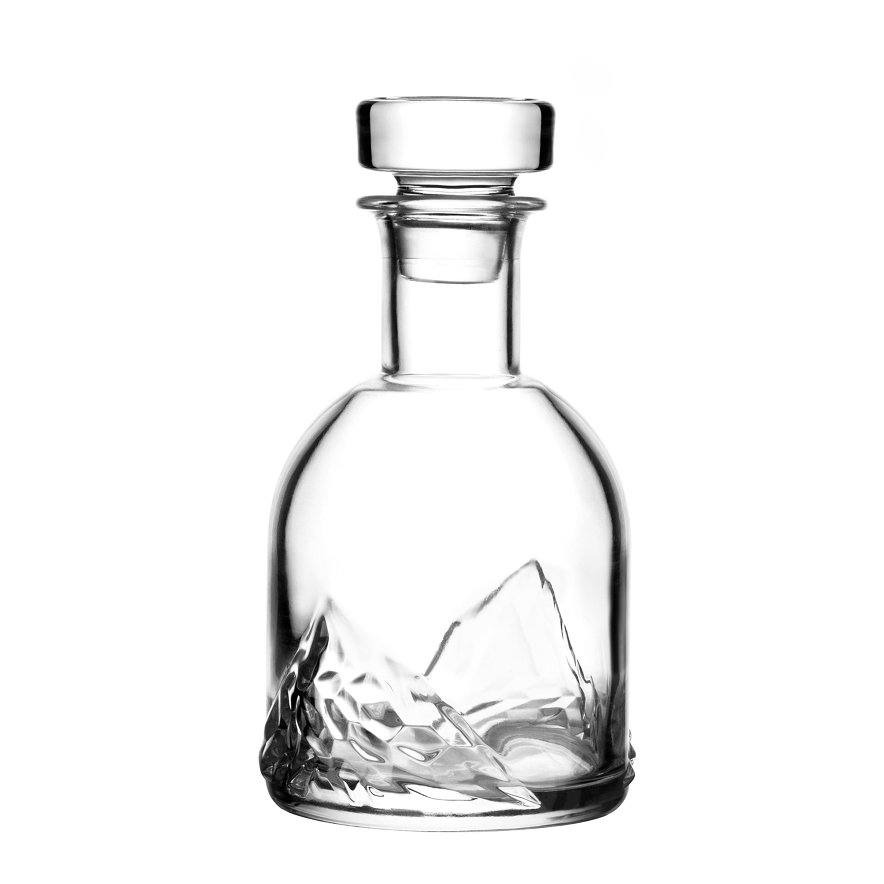 LIITON Mount Everest Crystal Whiskey Decanter Set with Glasses