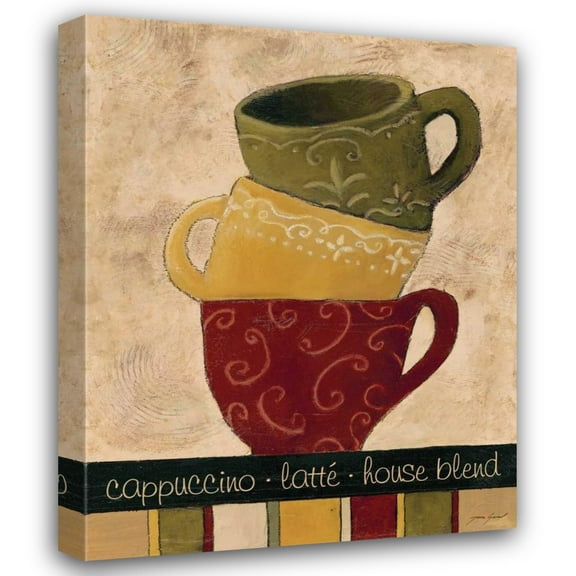 Tara Gamel 20x24 Gallery Wrapped Canvas Wall Art Titled - Striped Stack II