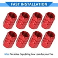 thumbnail image 7 of 8 Pcs Tire Valve Stem Caps, 10x17MM Car Wheel Valve Cap Universal for Car Bike Motorcycle Anti Crash Aluminum Alloy Red Tyre Valve Stem Cover Valve Dust Cap Tire Valve Cap, 7 of 7