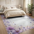 thumbnail image 3 of ODIKA 8'x10' Washable Area Rug Whimsical Butterfly Motifs Border Pastel Vine Toss Clusters for Living Room, Under Sectional, Family , Durable, Non-Slip, 3 of 7