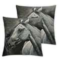 thumbnail image 2 of Nawypu Throw Pillow Covers Portrait Horse  Animal Brown Farm Head for Living Room Bedroom Sofa Set of 2, 2 of 6