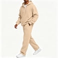 thumbnail image 5 of Aofany Fleece 2 Piece Outfits Mens Pullover Hooded Sweatshirt Tracksuit & Joggers Sweatpants Sweatsuit Sets with Pockets, 5 of 9