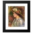 thumbnail image 2 of Pierre-Auguste Renoir 15x18 Black Modern Framed Museum Art Print Titled - Women's Bust, Garni Straw Hat (circa 1914), 2 of 5