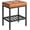 Light Brown, variant on Rectangular Makeup Stool with Adjustable Feet and Storage Space, Footrest Chair, PU Vanity Seat, Multi-Use as Small Side Table or Ottoman, for Bedroom, White WBD017W