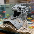 thumbnail image 3 of mdesiwst Dragon Design Aquarium Cave 3D Printed Fish Tunnel Hideout under Gravel Tunnel with Viewing Ports for Betta Shrimp Pleco Corydoras, 3 of 7