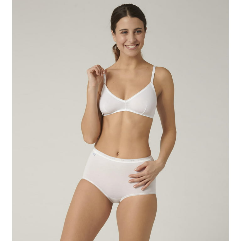 Sloggi Womens Zero Feel High Waisted Seamfree Cotton Underwear or Panties  Basic Maxi Briefs (White, 3XL, 3 Pack)