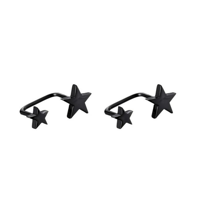 Minnieouse 1 par de pendientes mujer adorno pendiente estrella joyería plata novia Type3