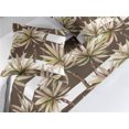 thumbnail image 2 of Palm Trees Bed Runner Set, Neutral Colors Boho Exotic Woods Pattern on Cocoa Toned Striped Back, Decorative Bedding Scarf & 2 Pillow Shams for Hotels Homes, Queen, Pale Olive Green Umber, by Ambesonne, 2 of 3