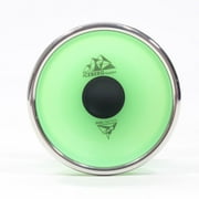 iYoYo iCEBERG CLASSiC Yo-Yo- Precision Machined Polycarbonate Core Combined with Stainless Steel Weight Rings (Glow in the Dark Green/Black Hub/Silver Rings)