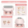 thumbnail image 3 of MichPong Woman Electric Razor, Lady Shaver Gift, Rechargeable Face Leg Bikini Trimmer Wet Dry Use, 3 of 13