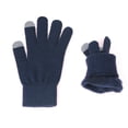 thumbnail image 5 of Gloves for Women Men Men Women Autumn Winter Knitted Padded Warm Wool Gloves Navy One Size, 5 of 6