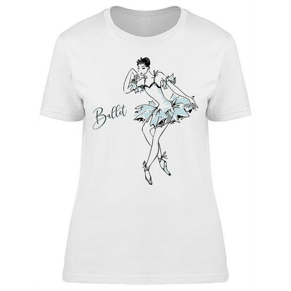 Ballet Ballerina White Swan T-Shirt Women -Image by Shutterstock, Female x-Large