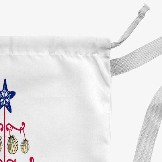 Simply Daisy Beach Tree 28 x 36 in White Laundry Bag