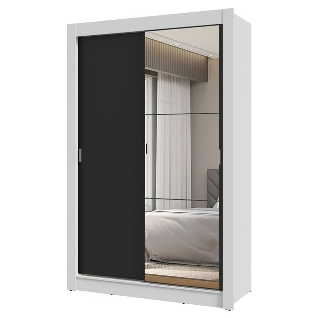 Ropero Clóset Madesa Vivare 2 Puertas 1 Espejo BN