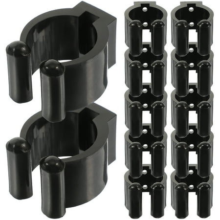 NUTEDOM 4Pcs Fishing Rod Clips Billiards Cue Holders for Storage Rack (Black)