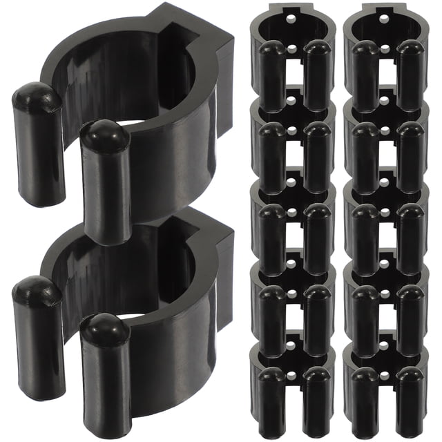 Milisten 12Pcs Fishing Tools Plastic Club Clips Fishing Rod Holders Pole Holding Racks for Outdoor
