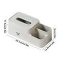thumbnail image 3 of Aodebiao Square Tissue Box Cover Organizer, Cube Tissue Box Holder with 2-Compartment Storage Box,Tissue and Remote Control Holder,Decorative Tissue Box Bedroom NightStand Office Tabletop, 3 of 6