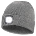 thumbnail image 2 of [Video Incluido] Gorro Punto Con LED para Exteriores Gorro Luminoso para Pesca Nocturna Con Gorro Lana Lámpara para Sombrero (gris), 2 of 9