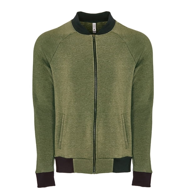 Next Level - Chaqueta bomber PCH para adultos unisex (Verde Militar Jaspeado)