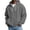 18# Gray, variant on Full Zip Waffle Knit Hoodies For Men Sweatshirt Hooded Cardigan With Pocket Loose Fit Drawstring Athletic Jackets