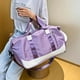 thumbnail image 3 of Bolsa de deporte de lona de gimnasio con bolsillo de separación húmedo seco, bolsa impermeable de Fitness de viaje Paquete de natación Púrpura Macarena Duffel de deportes, 3 of 8