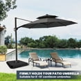 thumbnail image 6 of 317lb Black Heavy Duty Base Weights Stand, 4 - Piece Offset Cantilever Umbrella Base, Ideal for Patio in Courtyard Pool Zone, 6 of 8