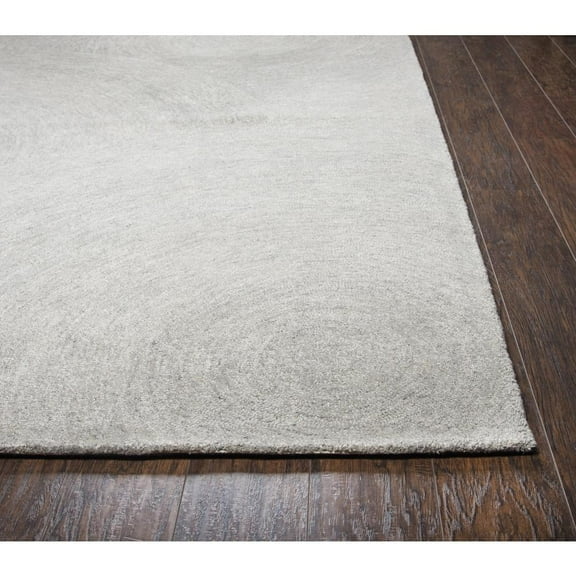 Alora Decor London 9' x 12' Swirl Gray/Gray/Rust/Blue Hand-Tufted Area Rug