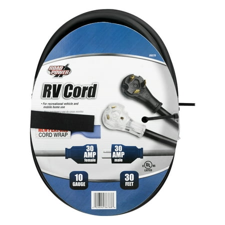 Road Power 10/3-Gauge 30-Amp RV Extension Cord, 30-Feet