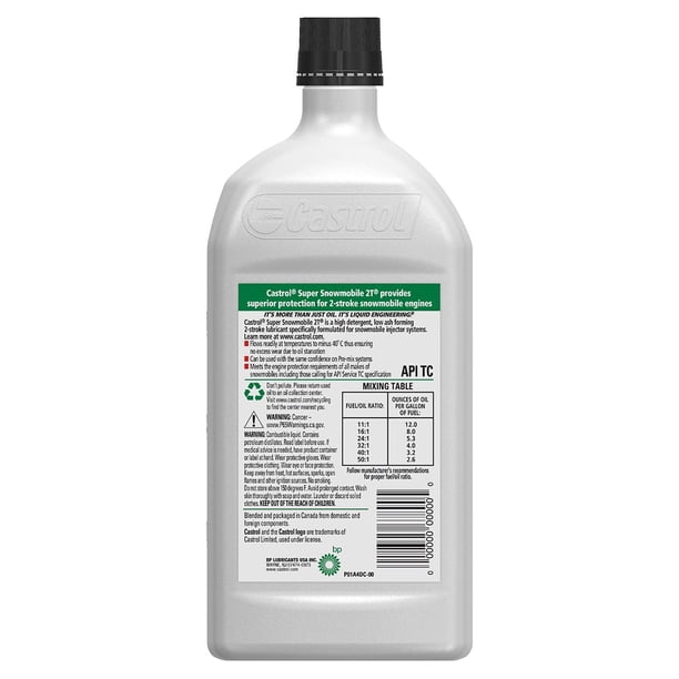 Castrol 2T Snowmobile Oil | Vehicle oil for automotive - Walmart