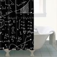 thumbnail image 4 of Math Equations Physics Formulas Black Pattern Shower Curtain 72"x72" ,Bathroom Decorative Shower Curtains Set with 12 Hooks,Modern Waterproof Washable Shower Curtain, 4 of 6
