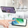 thumbnail image 3 of Allytech Wallet Case for Samsung Galaxy S21 FE, Support Car Mount, Luxury PU Leather Shockproof Anti-Fall 360° Finger Ring Stand Case with Magnetic Snap & Card Slots for Samsung Galaxy S21 FE - Purple, 3 of 8