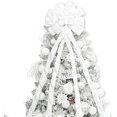 thumbnail image 1 of wonima02 Christmas Tree Topper Bow，53x13 Inches Large Christmas Bow with Glitter Streamer and Patterned Ribbon，Decorative Bows for Xmas Tree Wreath Door Festival Home Decor(White), 1 of 1