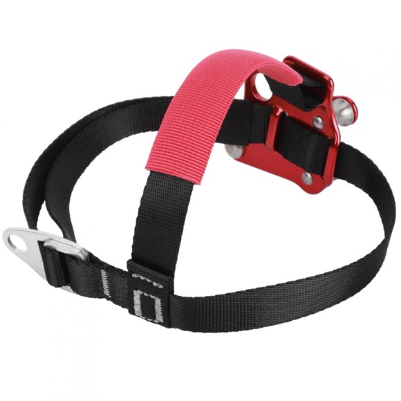 Climbing Foot Ascender, Lightweight 120KG Maximum Load Mountaineering Foot Riser, Wide Usage Rock Climbing For Mountaineering Left Foot Riser/Silver,Right Foot Riser/Red