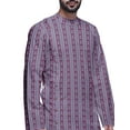thumbnail image 3 of Atasi Kurta Long d'Été Imprimé de Designer avec Ensemble de Pyjama Blanc pour Hommes, 3 of 3