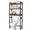 Black, variant on Over The Toilet Storage, 4-Tier Bathroom Organizer Over Toilet with Sturdy Bamboo Shelves, Multifunctional Toilet Shelf, Easy to Assemble and Saver Space, Gray