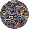 thumbnail image 1 of Ahgly Company Indoor Round Mid-Century Modern Charcoal Black Solid Area Rugs, 8' Round, 1 of 6