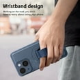 thumbnail image 3 of Designed for iPhone 15 Plus Case Magnetic, [Support Wireless Charging] Rugged Cover with Wristband Anti-Drop Finger Strap Heavy Duty Shockproof Phone Case for iPhone 15 Plus, Blue, 3 of 9