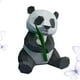 thumbnail image 5 of 1 modelo de papel 3D de panda y bambú, adorno decorativo moldeado a mano, juguete geométrico de origami (papel de cartulina)., 5 of 7